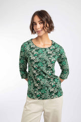 Weird Fish Pinto Printed Jersey T-Shirt in Laurel Green