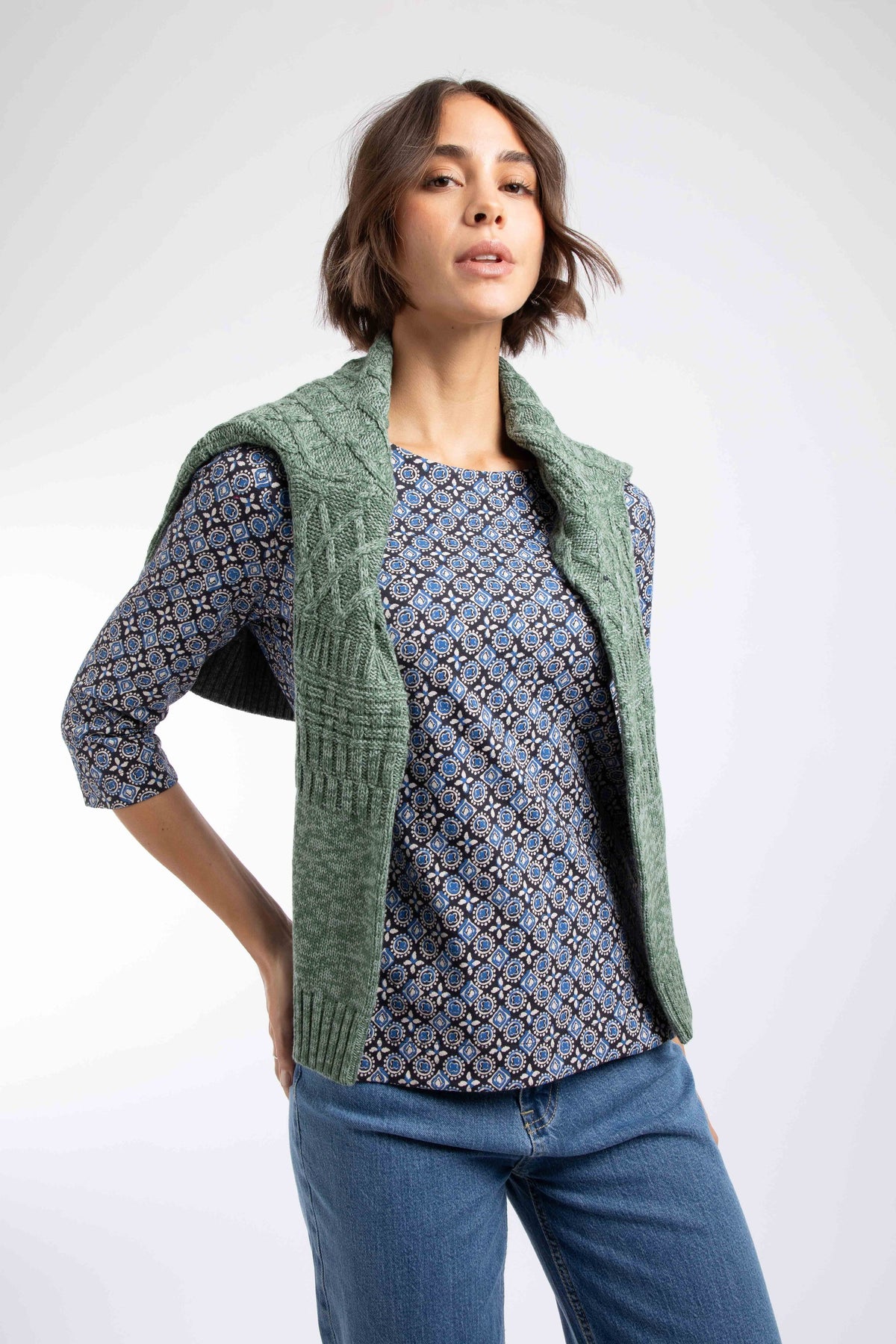 Weird Fish Pinto Printed Jersey T-Shirt in Mood Indigo