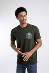 Weird Fish Beer Detector Back Print Artist T-Shirt in Duck Green