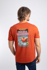 Weird Fish House Of The Dragonfish Back Print Artist T-Shirt in Rust Leaves