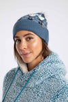 Weird Fish Frady Fair Isle Bobble Hat in Ash Blue