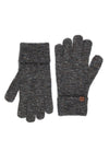 Weird Fish Henning Nep Yarn Knitted Gloves in Dark Grey Marl