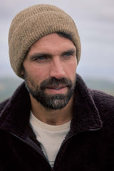 Weird Fish Twyning Nep Yarn Beanie Hat in Stone