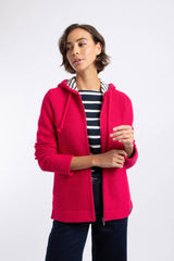Weird Fish Chicoa Full Zip Macaroni Hoodie in Foxglove
