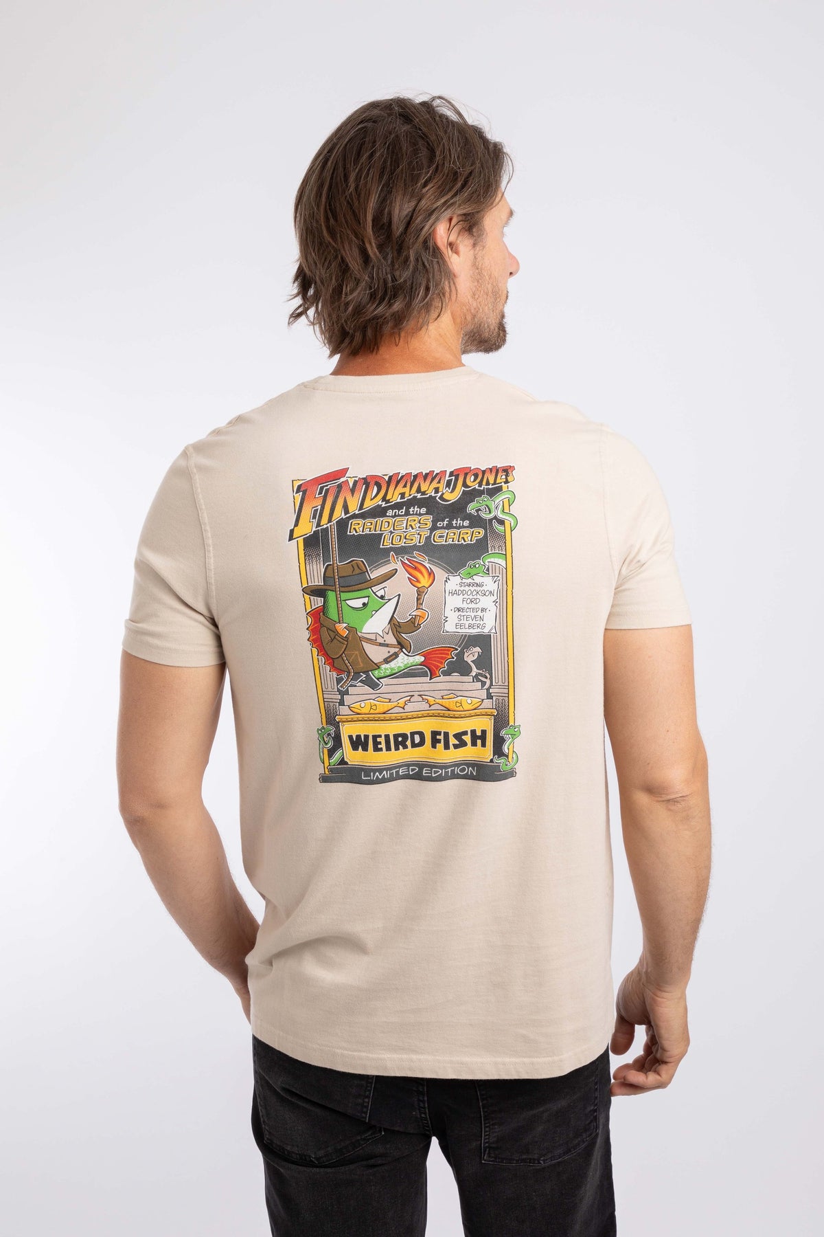 Weird Fish Findiana Jones Back Print Artist T-Shirt in String