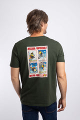 Weird Fish Mission Finpossible Back Print Artist T-Shirt in Duck Green