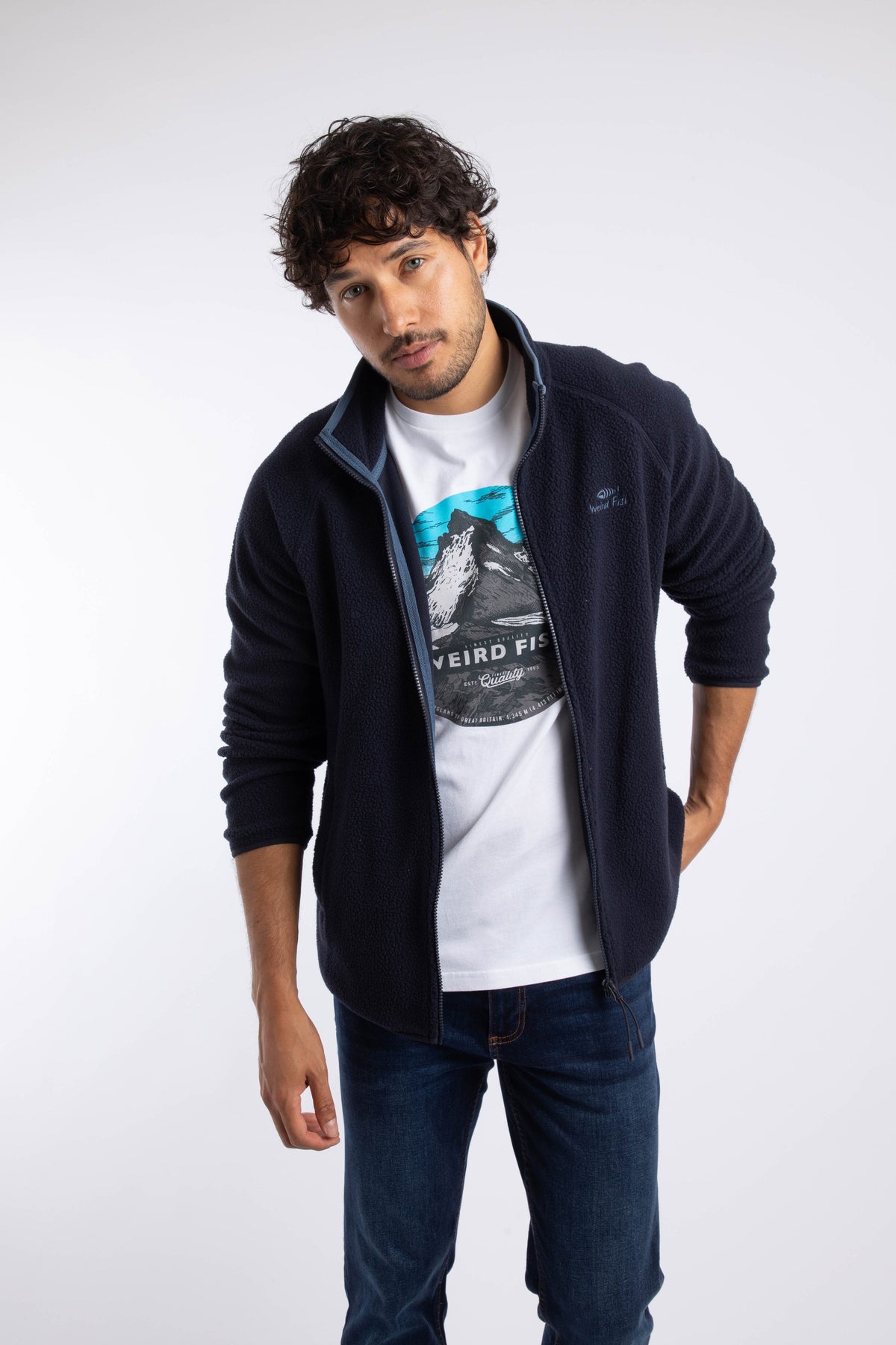 Weird Fish Ryder Outdoor Fleece in Midnight