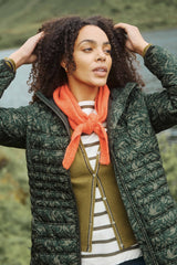 Weird Fish Ballamy Textured Knitted Triangle Scarf in Cinnamon