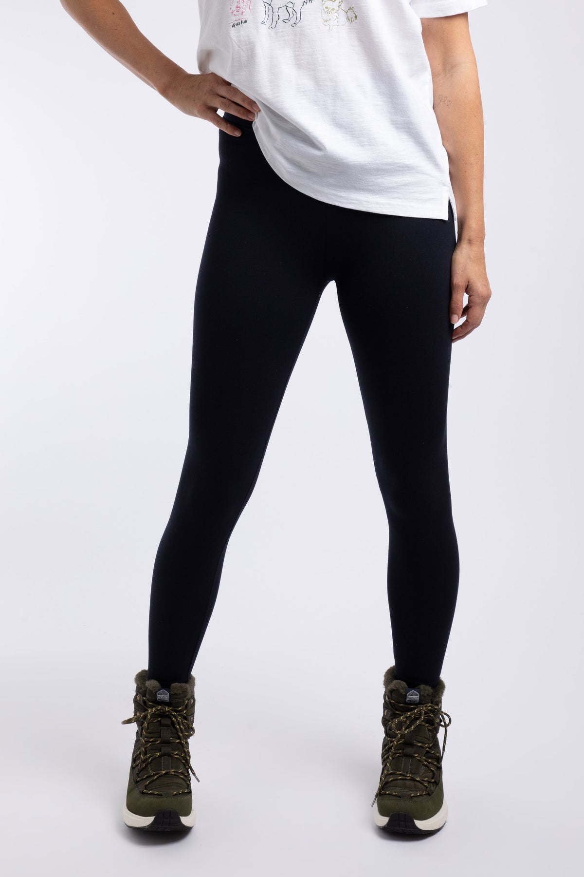 Weird Fish Lilliane High Waisted Leggings in Navy