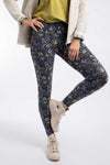 Weird Fish Bailey Printed Leggings in Blue Shine