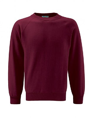 Blue Max Banner Select Raglan Crew Neck Sweatshirt 3SR - Burgundy