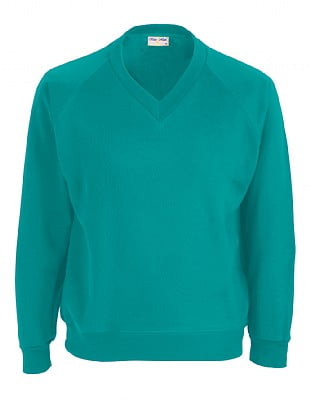 Blue Max Banner Classic V-Neck Sweatshirt 3SY - Jade