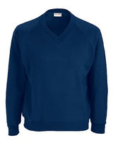 Blue Max Banner Classic V-Neck Sweatshirt 3SY - Navy Blue