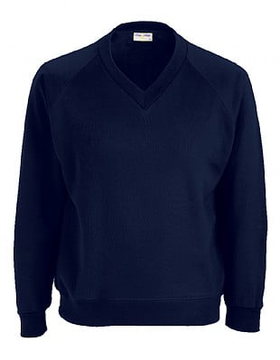 Blue Max Banner Classic V-Neck Sweatshirt 3SY - Classic Navy