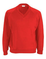 Blue Max Banner Classic V-Neck Sweatshirt 3SY - Red