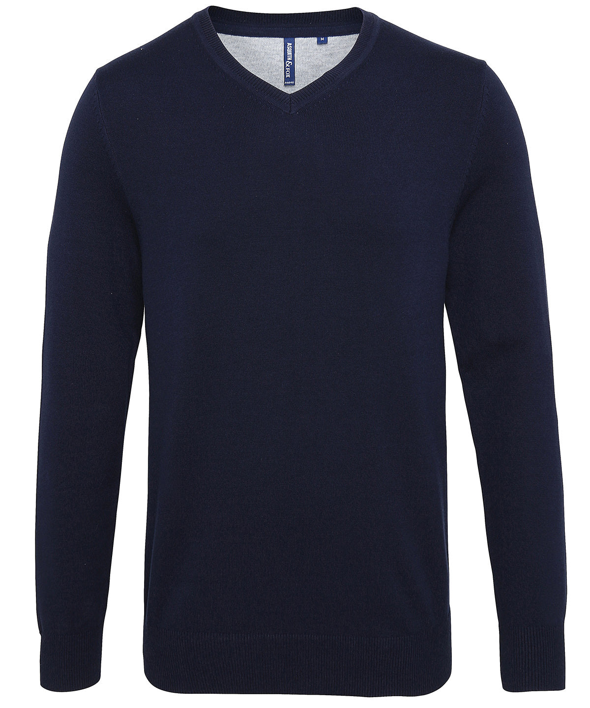 Asquith & Fox Men's cotton blend v-neck sweater AQ042