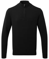 Asquith & Fox Men's cotton blend ¼ zip sweater AQ048