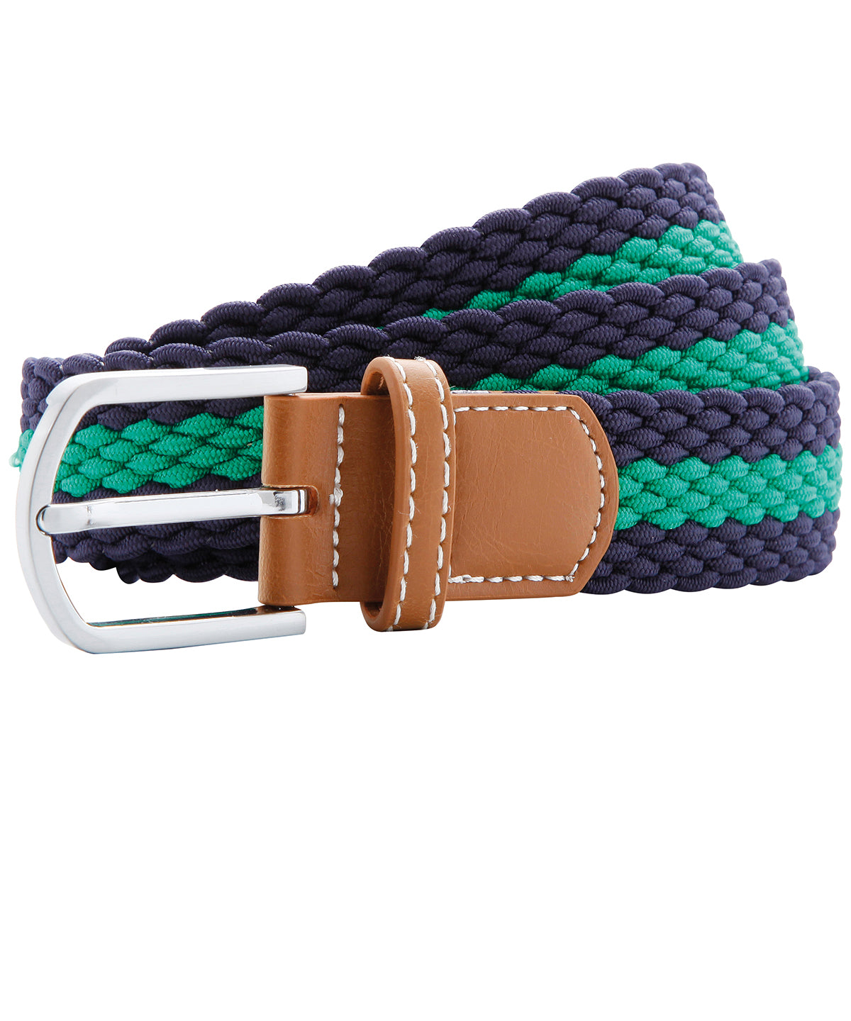 Asquith & Fox Two-colour stripe braid stretch belt AQ901