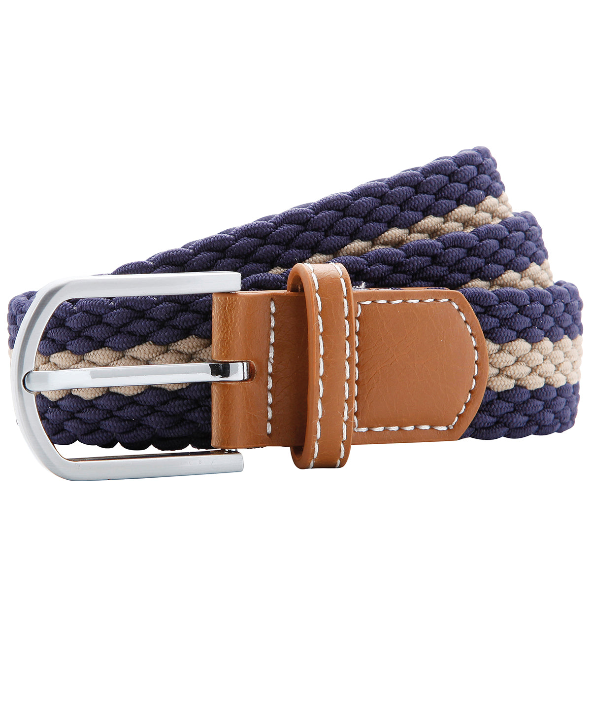 Asquith & Fox Two-colour stripe braid stretch belt AQ901
