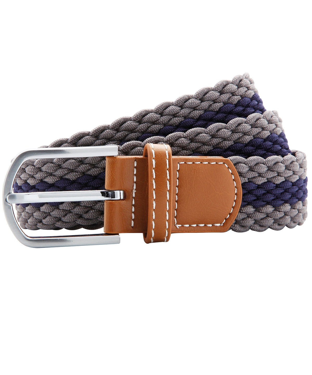 Asquith & Fox Two-colour stripe braid stretch belt AQ901