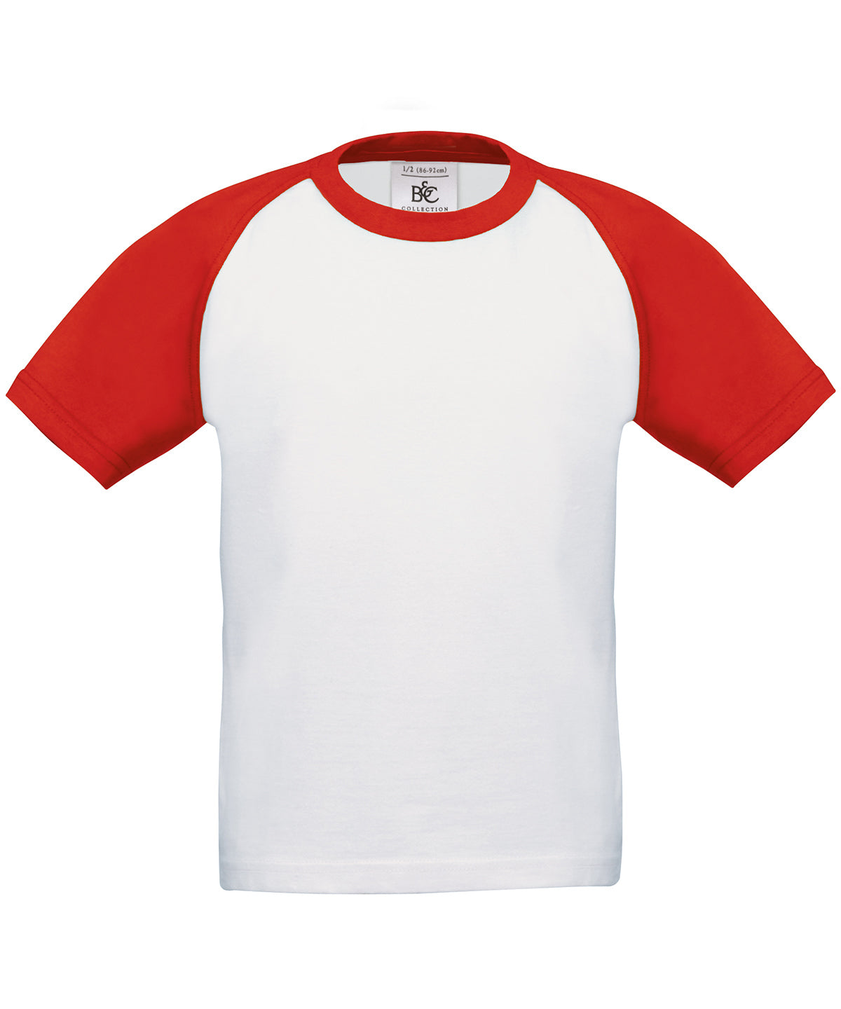 B&C Collection Baseball /kids - White/Red