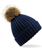 Beechfield Fur pop pom chunky beanie BC412