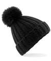 Beechfield Verbier fur pop pom chunky beanie BC413
