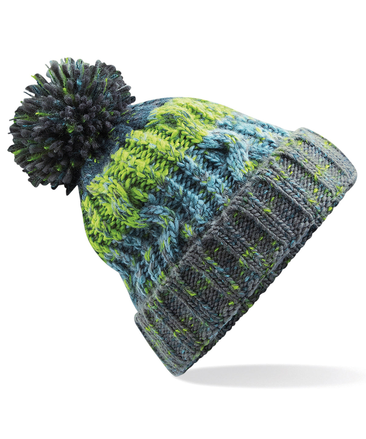 Beechfield Corkscrew pom pom beanie BC486