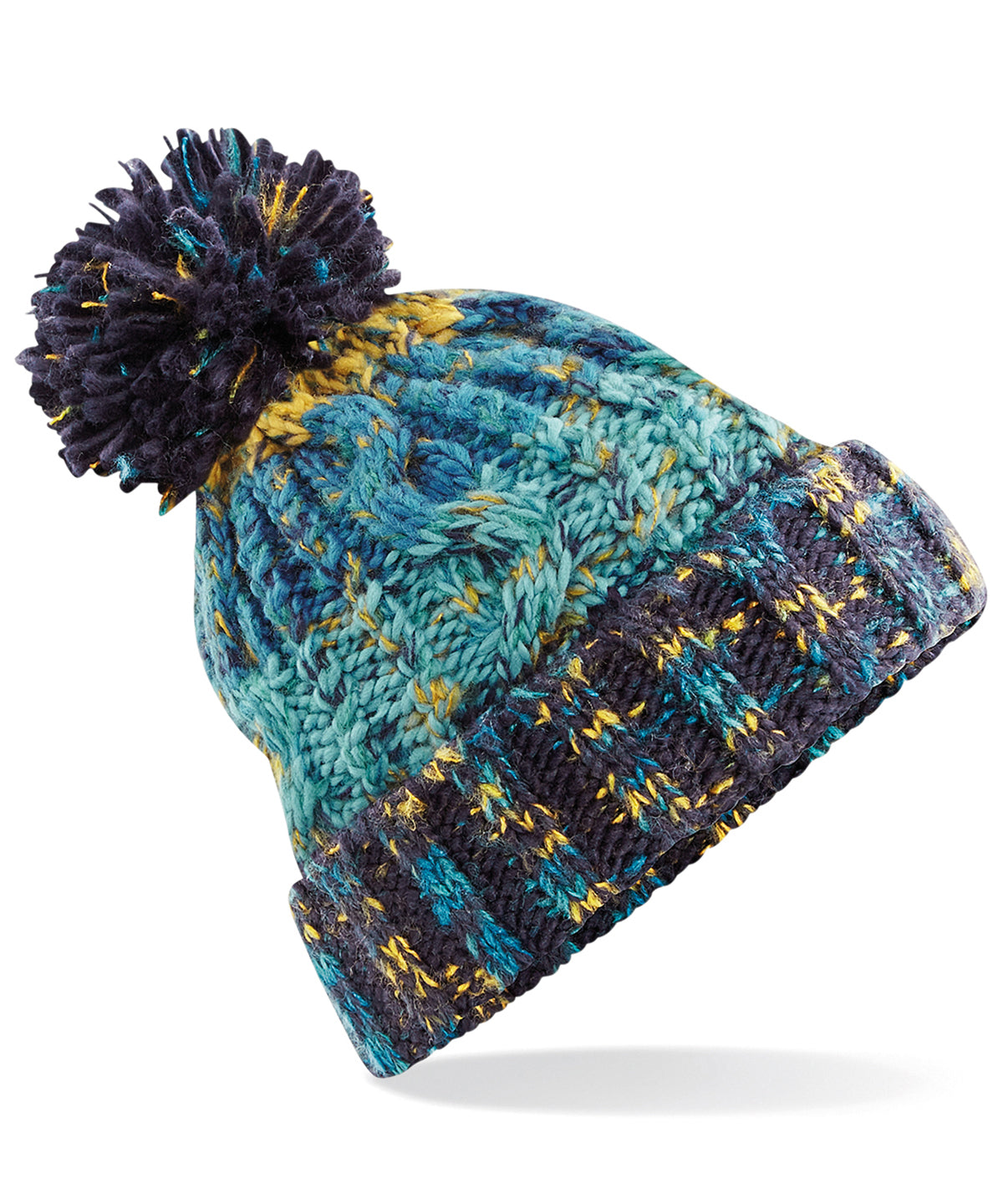 Beechfield Corkscrew pom pom beanie BC486