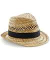 Beechfield Straw summer trilby BC730