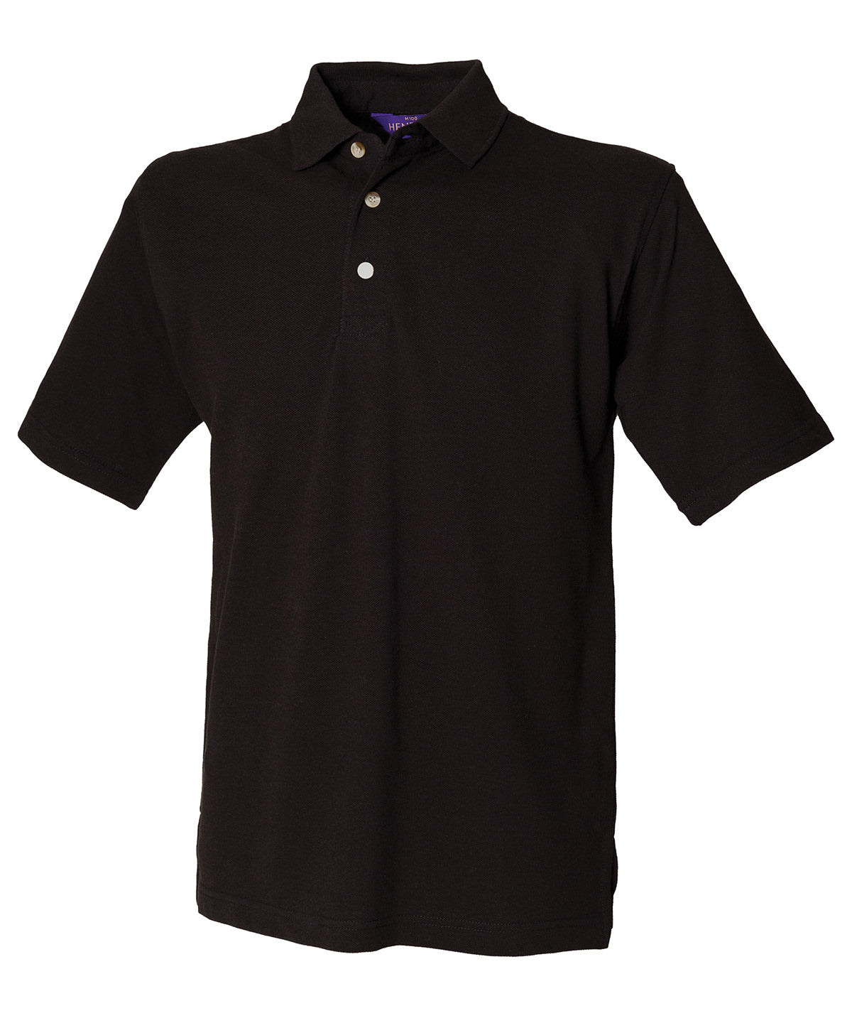 Henbury Classic cotton piqué polo with stand-up collar HB100