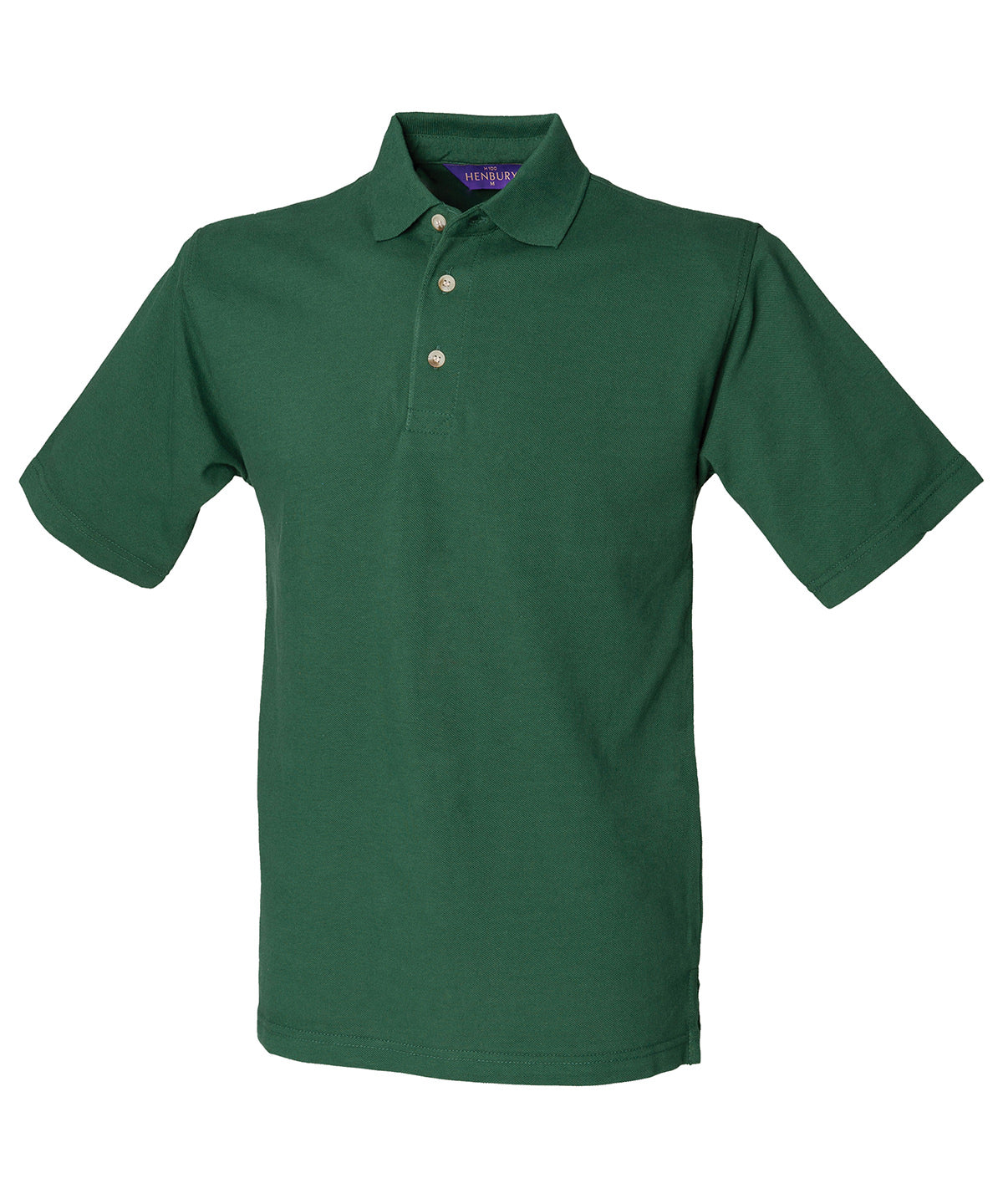 Henbury Classic cotton piqué polo with stand-up collar HB100