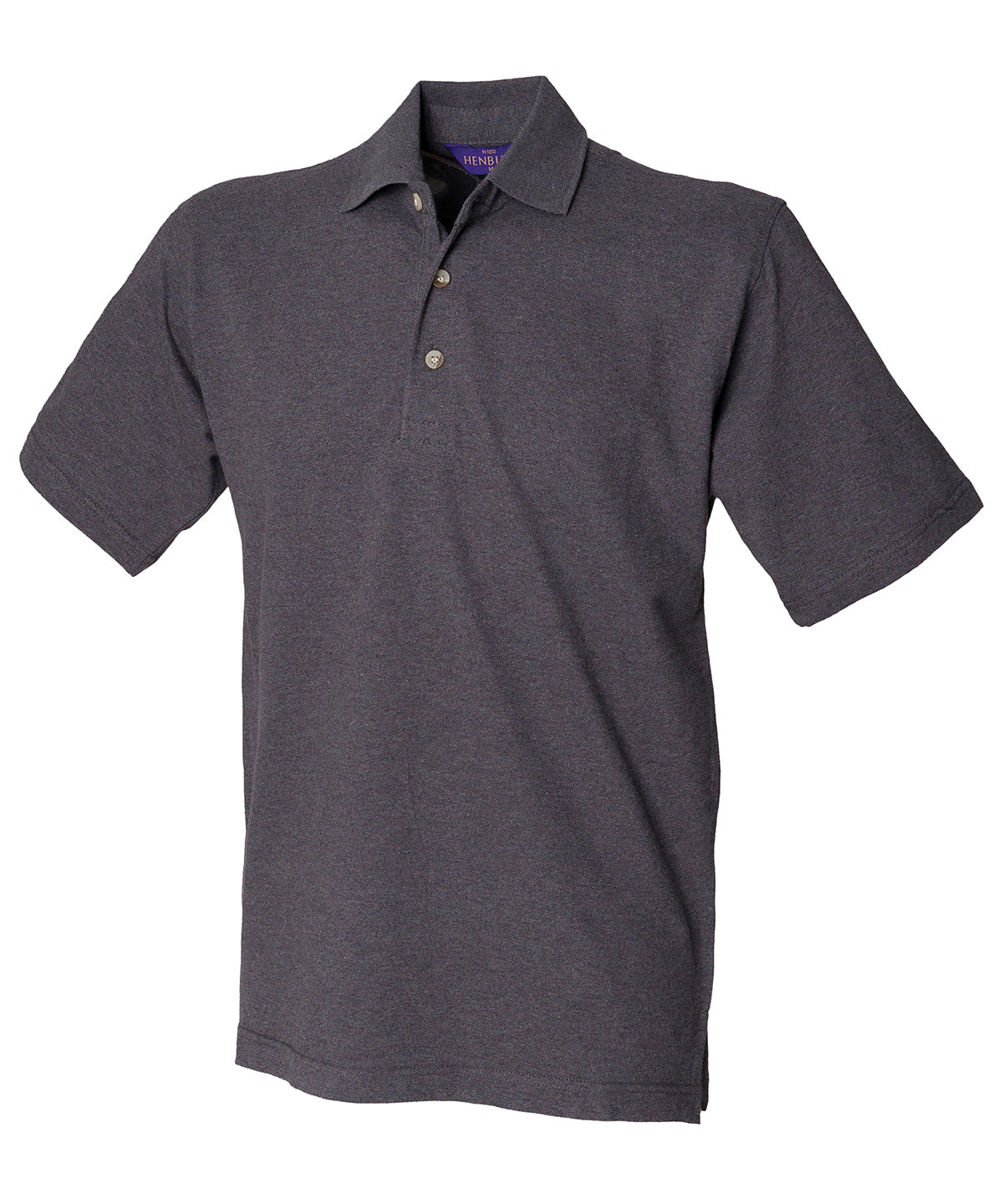 Henbury Classic cotton piqué polo with stand-up collar HB100