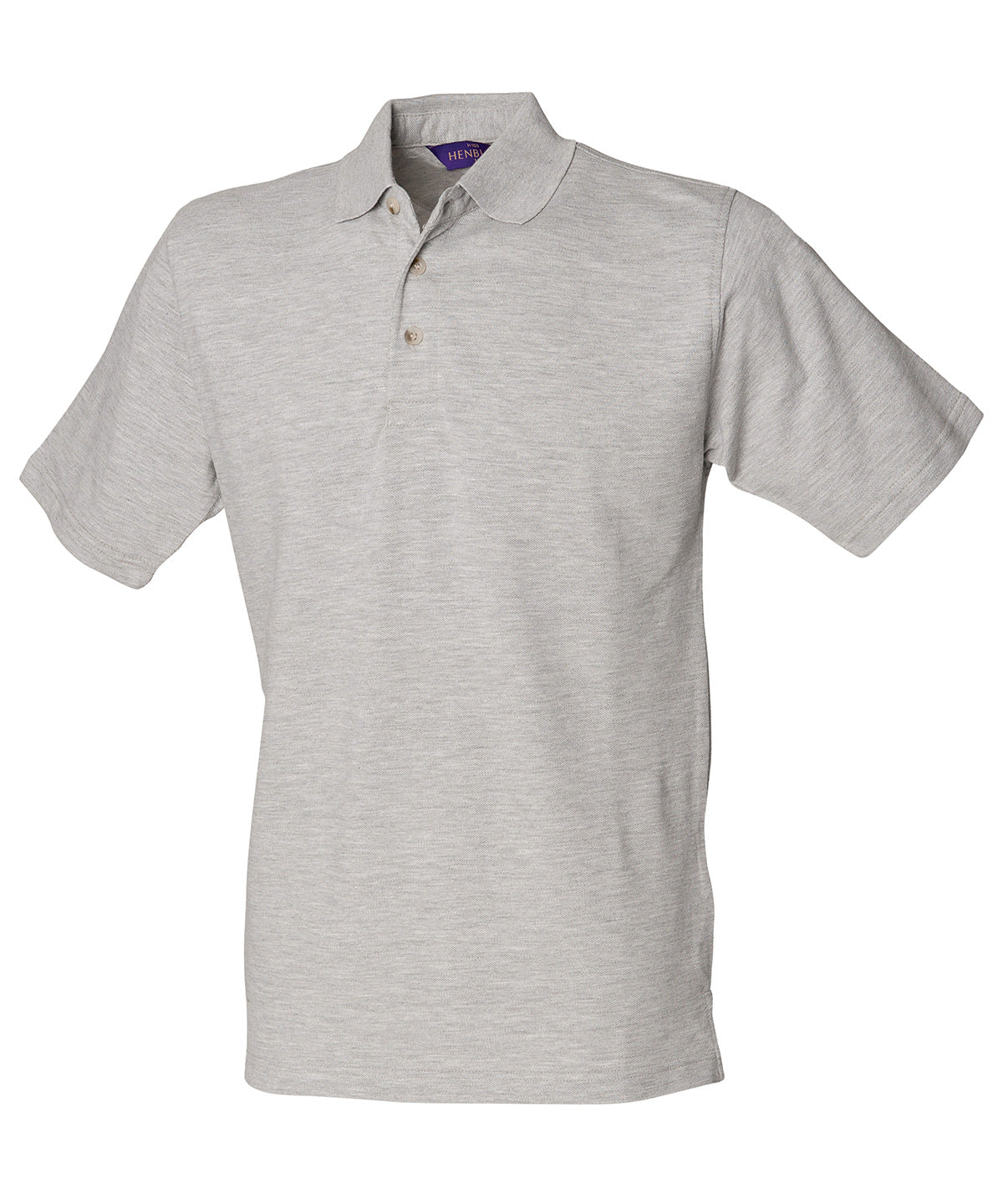 Henbury Classic cotton piqué polo with stand-up collar HB100