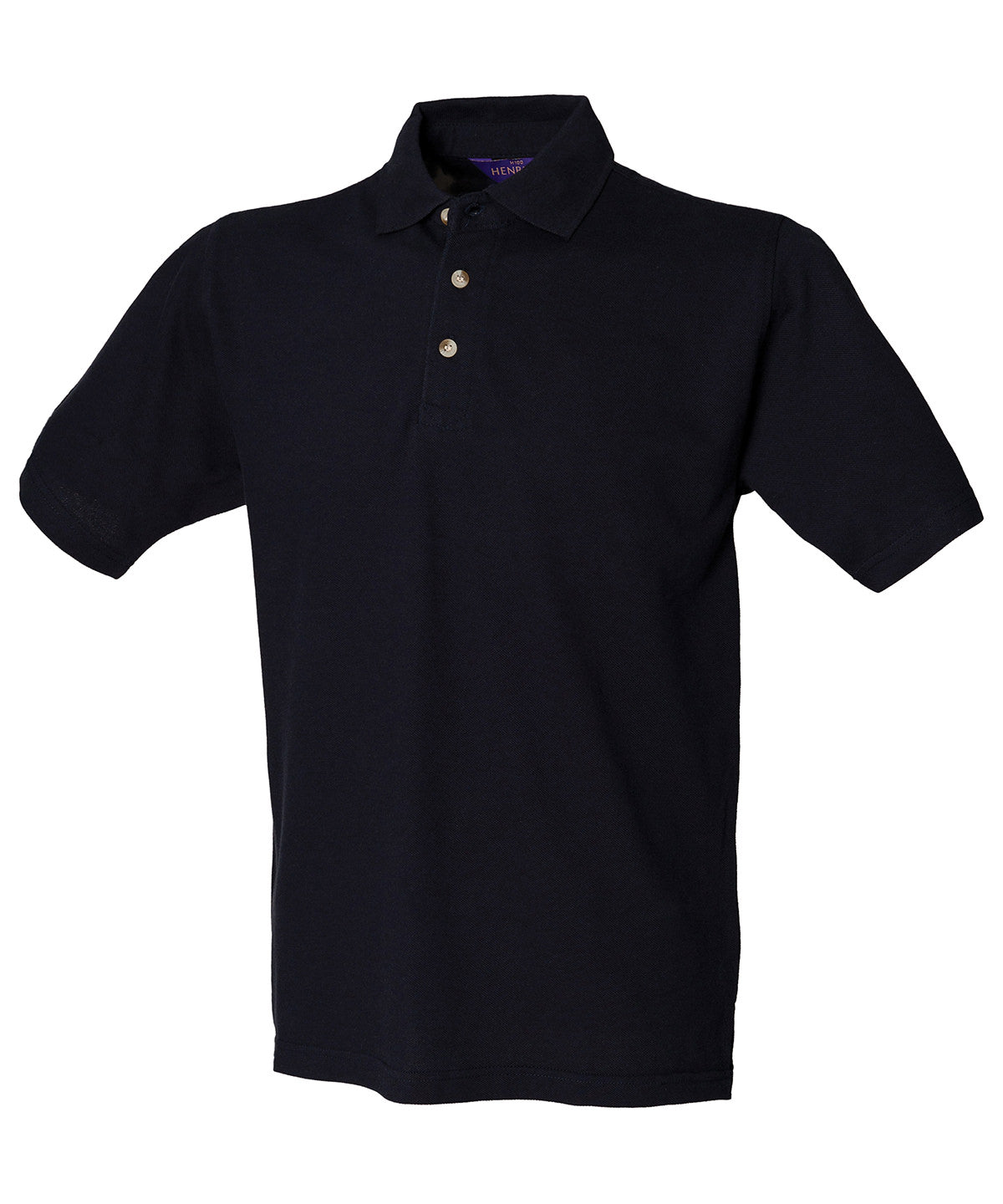 Henbury Classic cotton piqué polo with stand-up collar HB100
