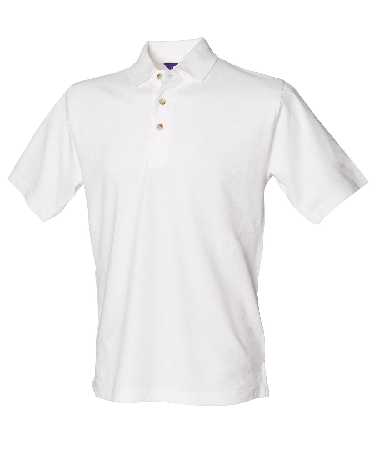 Henbury Classic cotton piqué polo with stand-up collar HB100