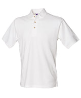 Henbury Classic cotton piqué polo with stand-up collar HB100