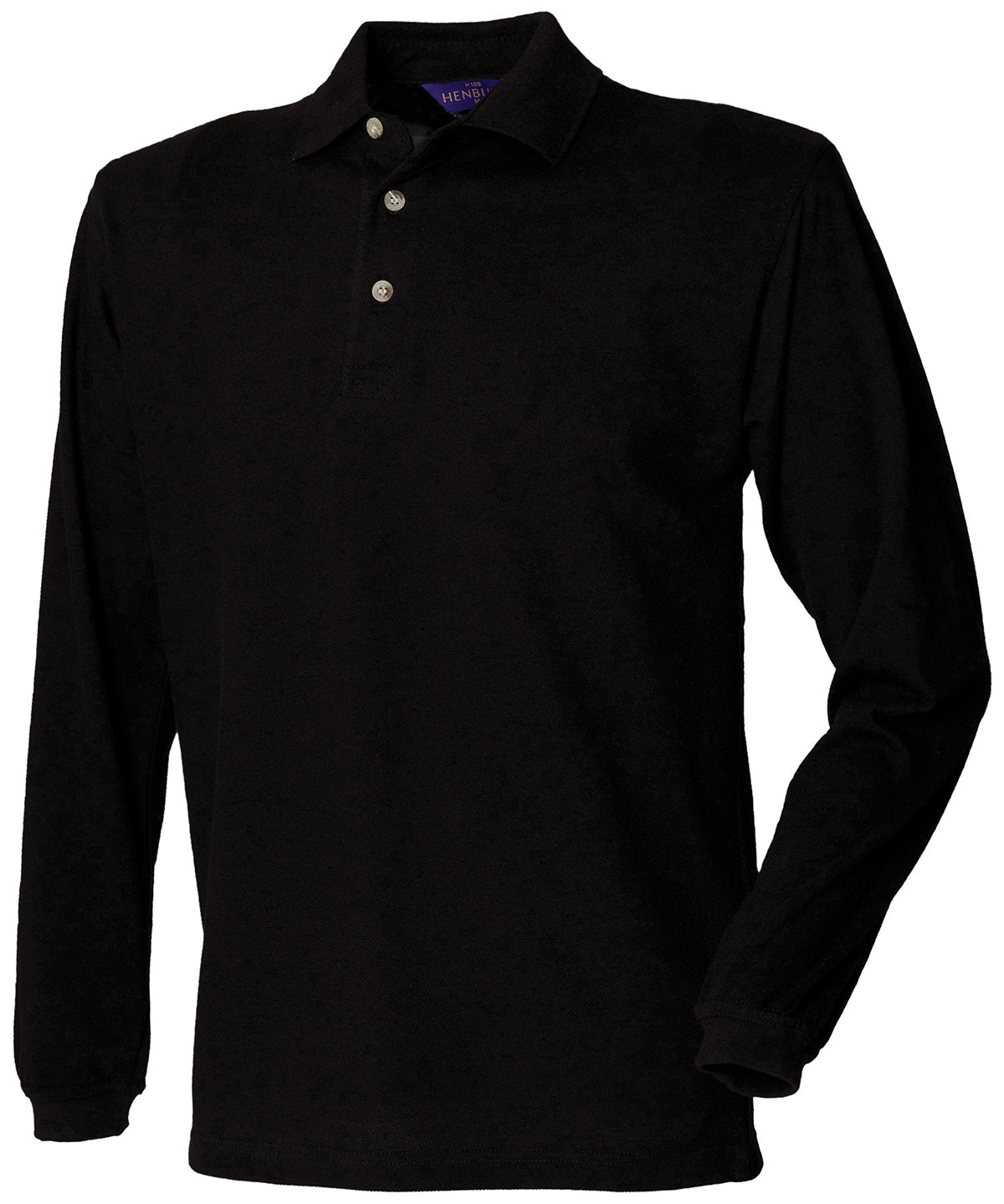 Henbury Long sleeve cotton polo shirt HB105