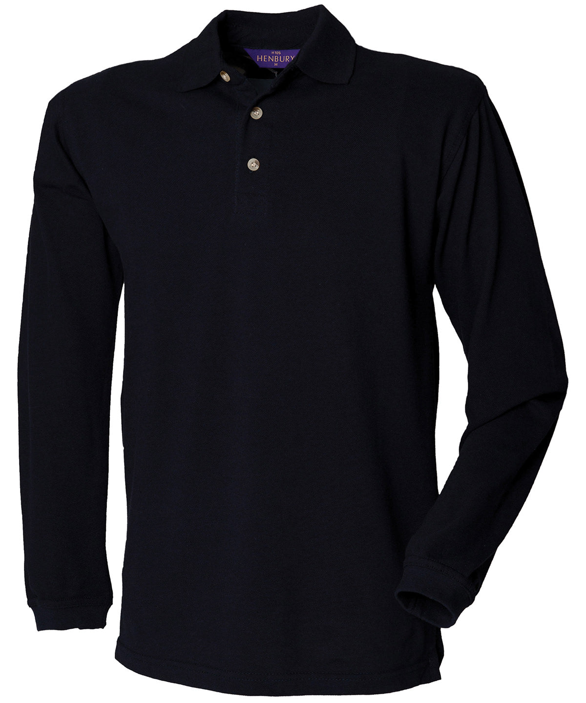 Henbury Long sleeve cotton polo shirt HB105