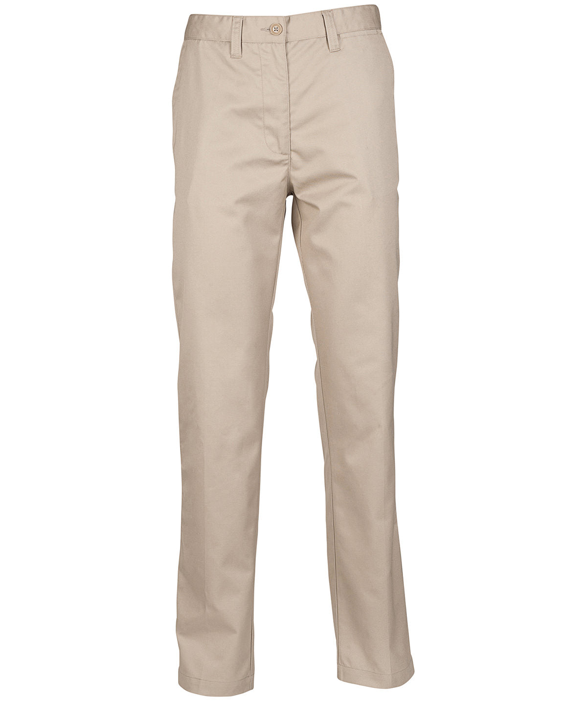 Henbury Women's 65/35 flat fronted chino trousers HB641