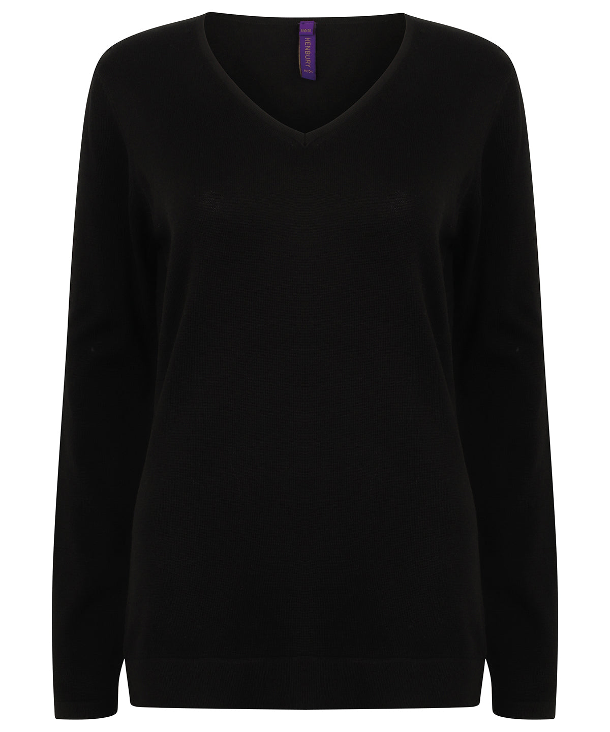 Henbury Women's 12 gauge v-neck jumper HB721
