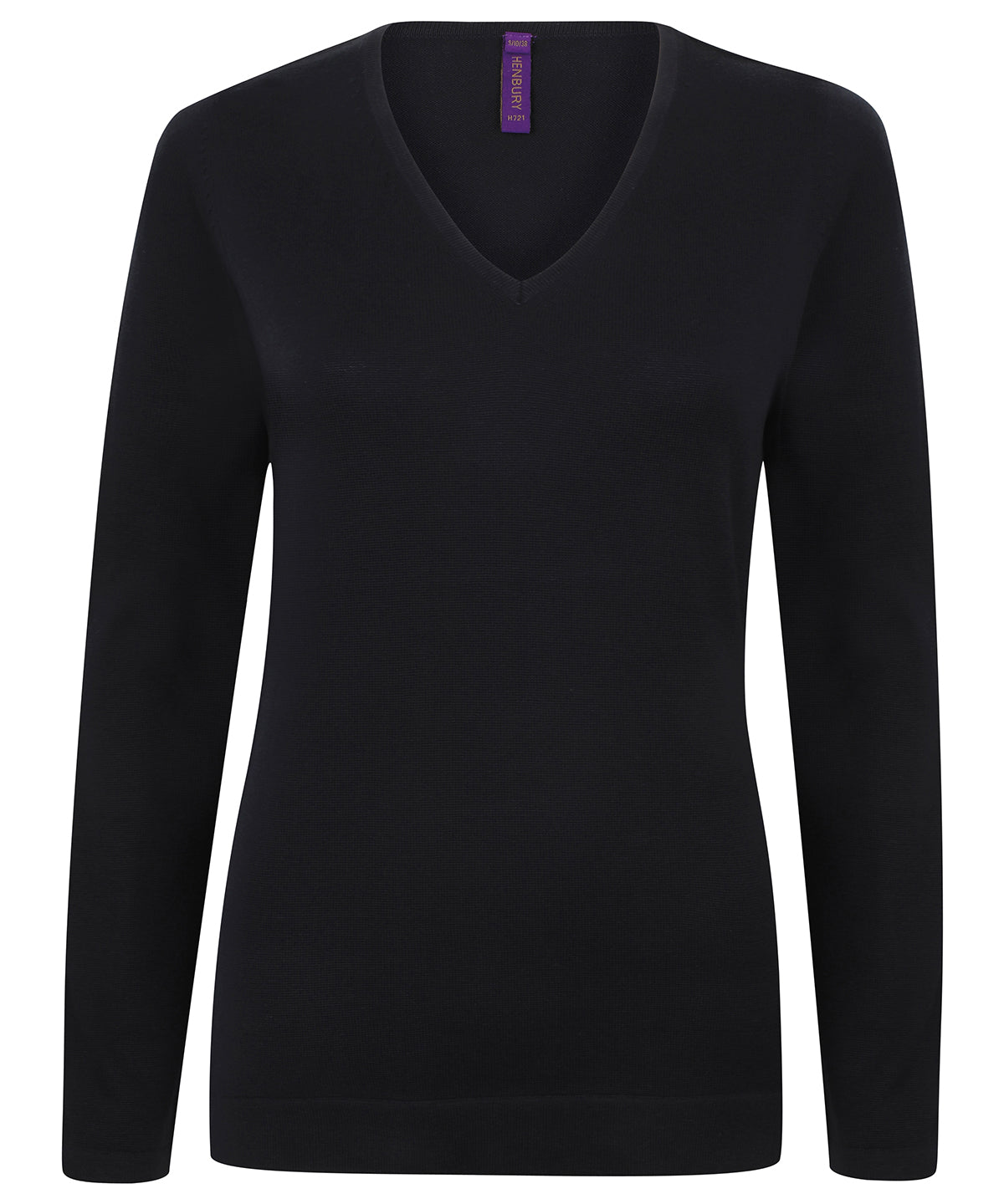 Henbury Women's 12 gauge v-neck jumper HB721