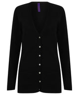 Henbury Women's v-button cardigan HB723
