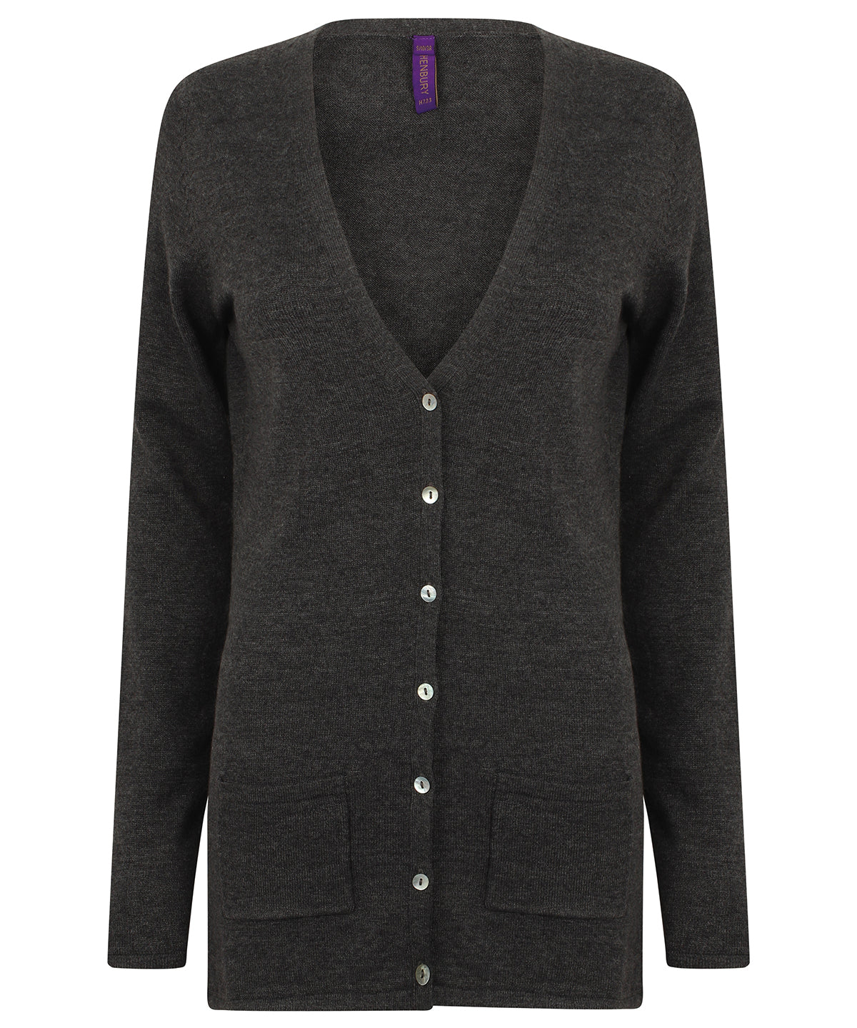 Henbury Women's v-button cardigan HB723