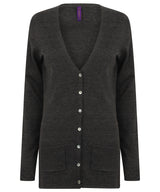 Henbury Women's v-button cardigan HB723