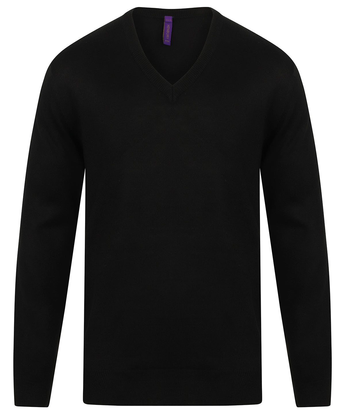 Henbury Cashmere touch acrylic v-neck jumper HB760