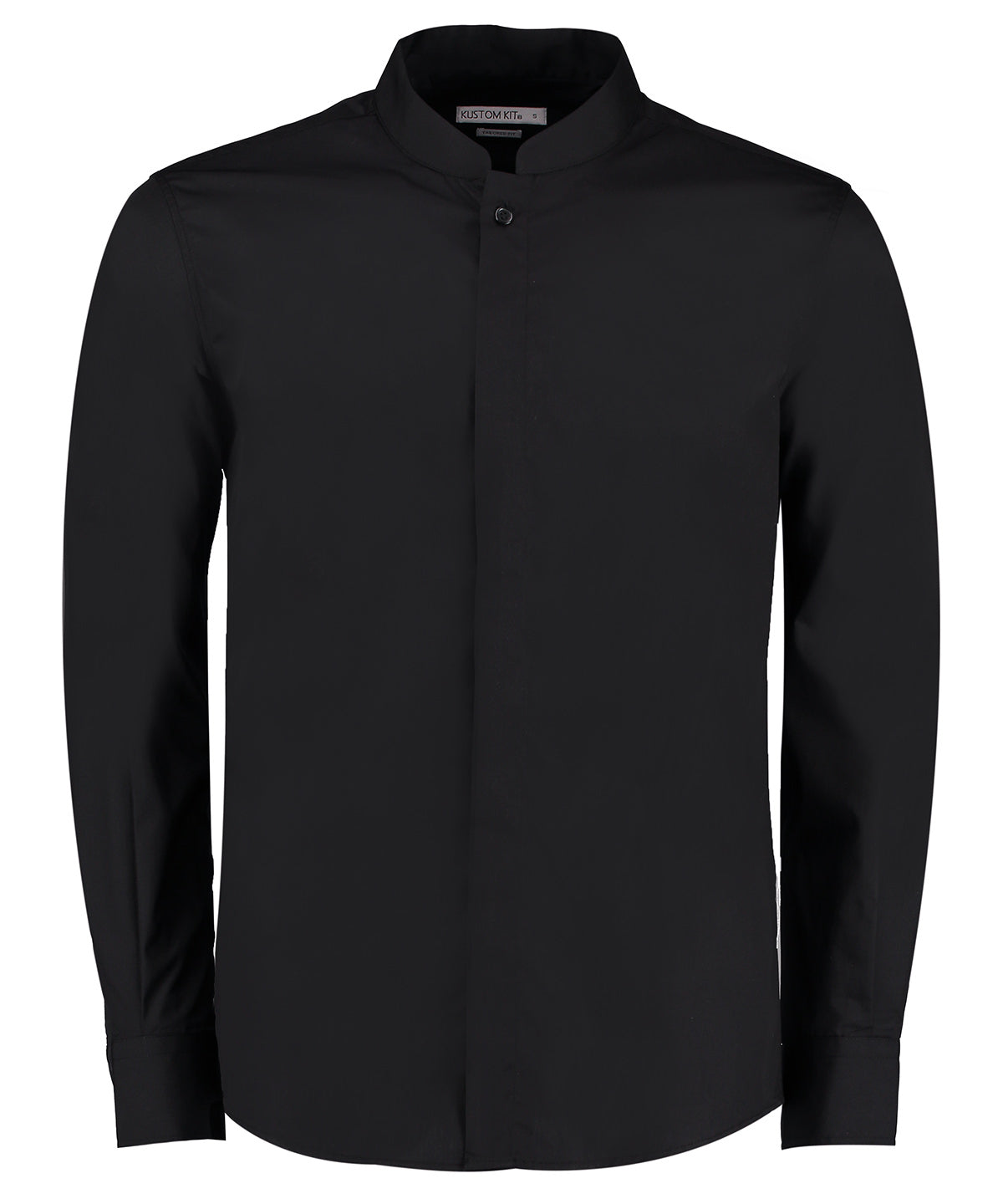 Kustom Kit Mandarin collar shirt long-sleeved (tailored fit) KK161