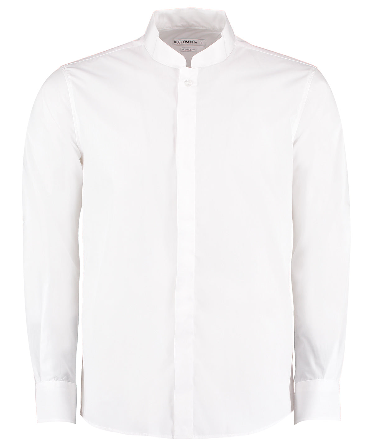 Kustom Kit Mandarin collar shirt long-sleeved (tailored fit) KK161