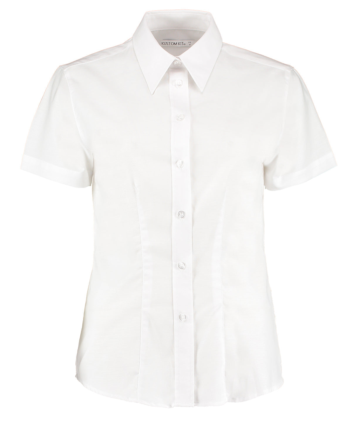 Kustom Kit Women's workplace Oxford blouse short-sleeved (tailored fit) KK360