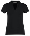 Kustom Kit Women's corporate short-sleeved top v-neck mandarin collar (regular fit) KK770